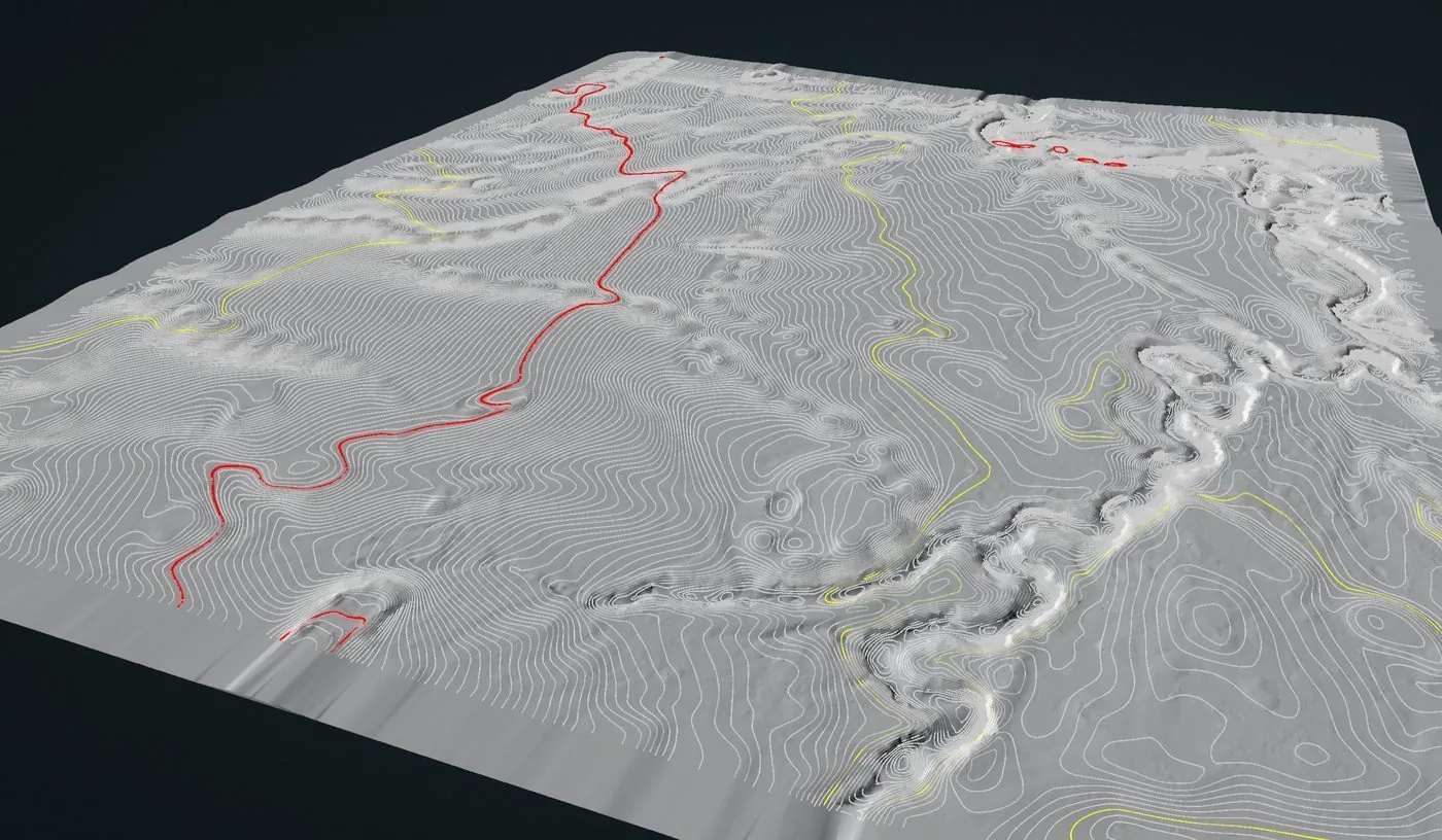 3D elevation model pre-construction